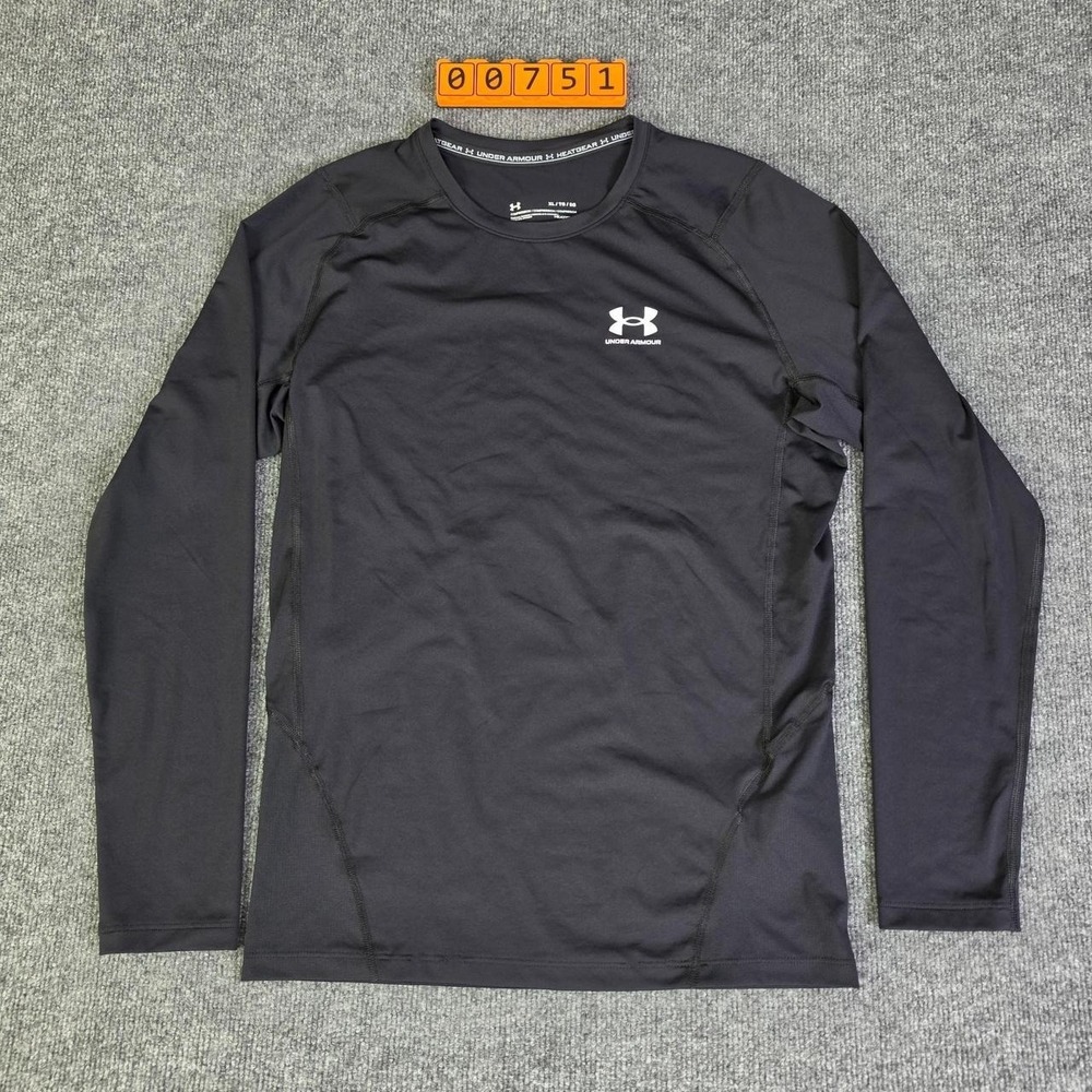 Under Armour HeatGear Compression Long Sleeve Shirt Men's XL Black